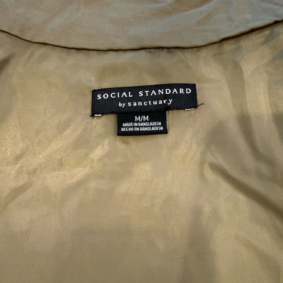 Social Standard by Sanctuary Womens Quilted Twill Jacket Field Green, Medium - Picture 5 of 12